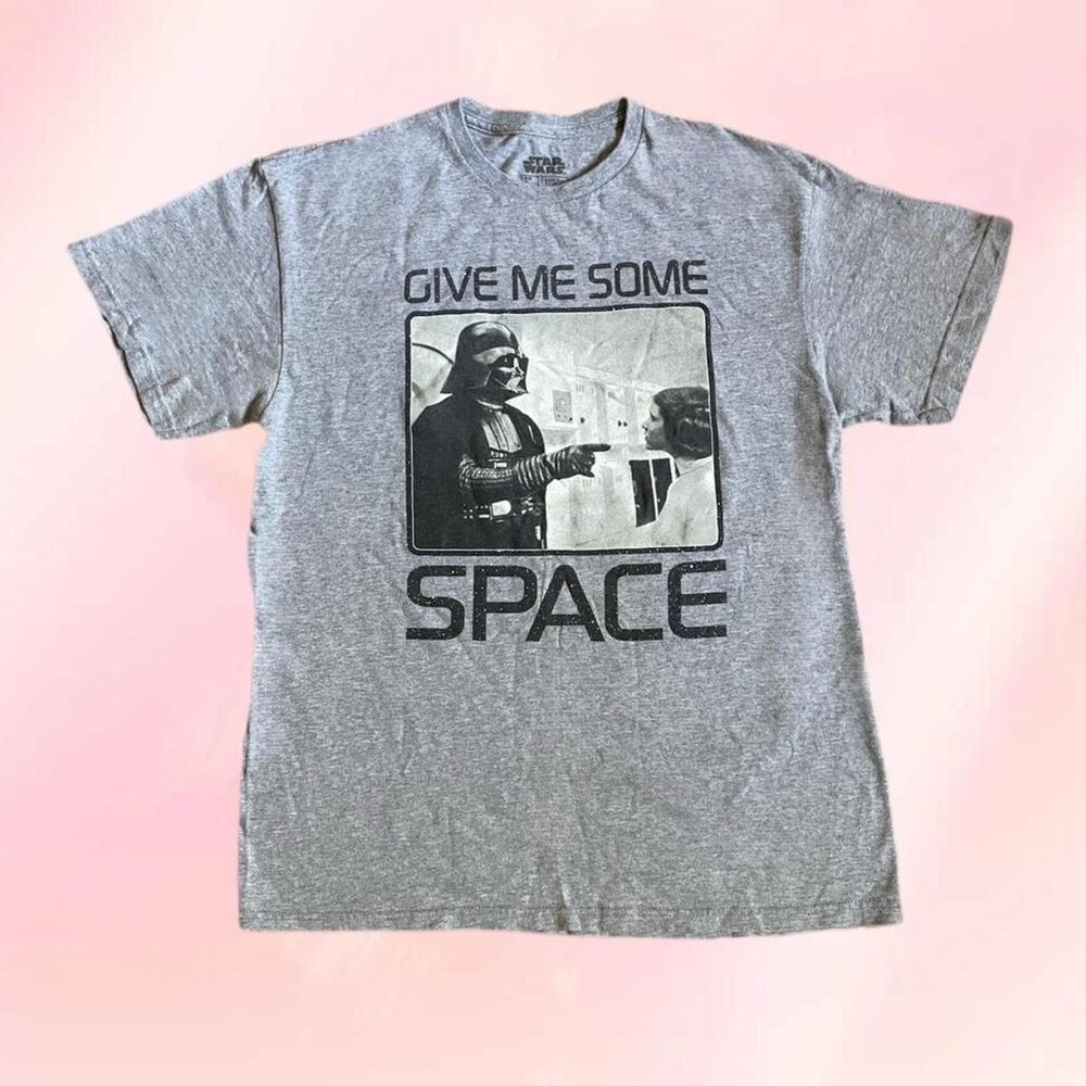 Star Wars grey “Give me some space” graphic tee shirt
